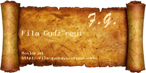 Fila Gyöngyi névjegykártya